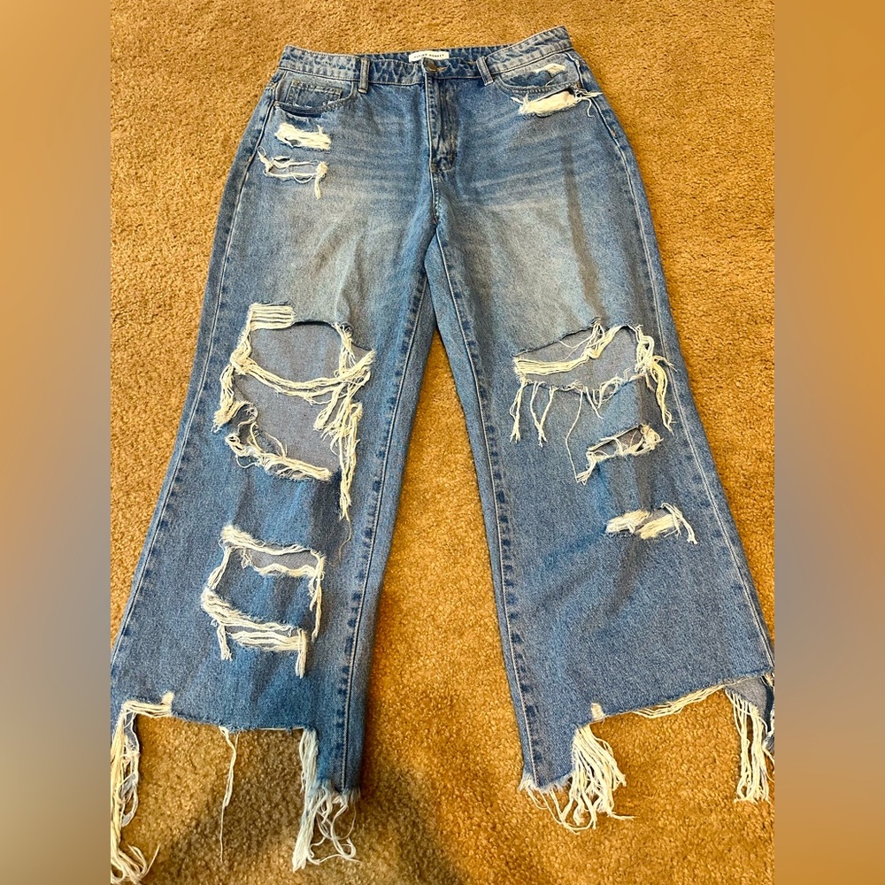 Size 14 distressed Flying Monkey Jeans